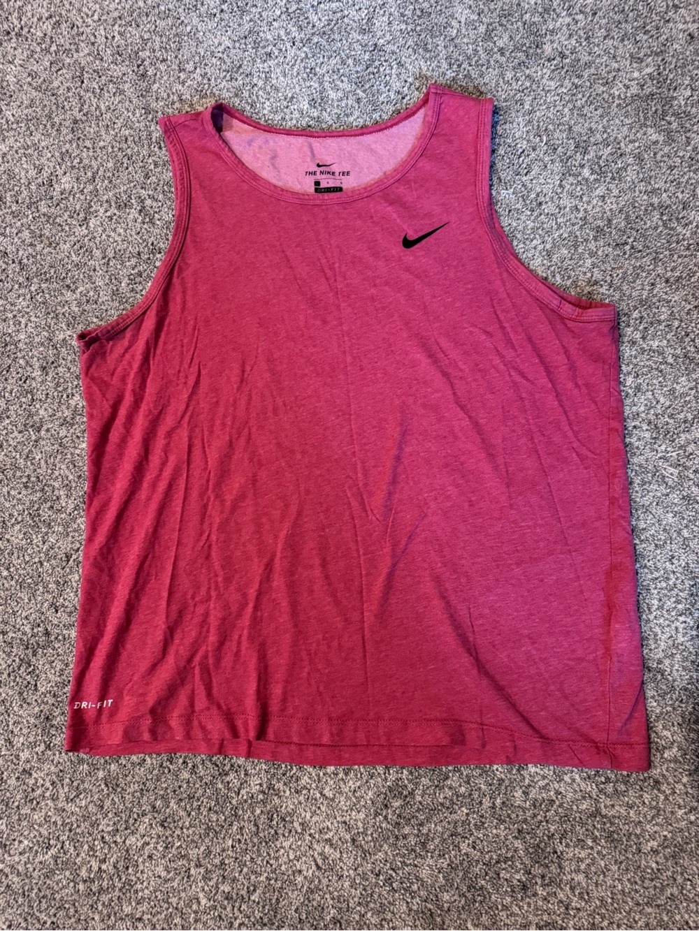 Nike Dri-Fit Pink Heather Athletic Tank Top